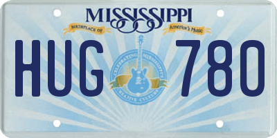 MS license plate HUG780