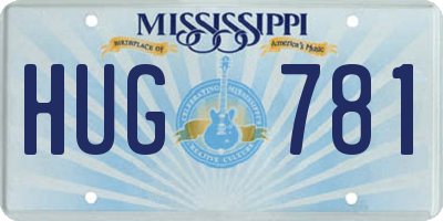 MS license plate HUG781