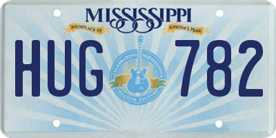 MS license plate HUG782