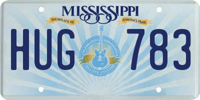 MS license plate HUG783