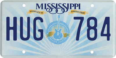 MS license plate HUG784