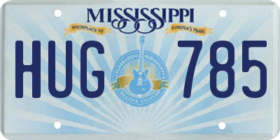 MS license plate HUG785