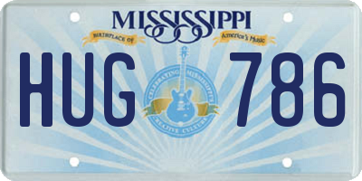 MS license plate HUG786