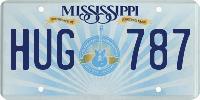 MS license plate HUG787