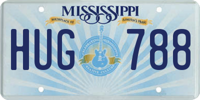 MS license plate HUG788