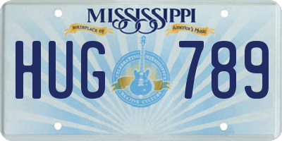 MS license plate HUG789