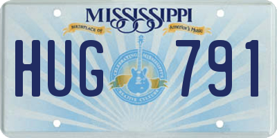 MS license plate HUG791