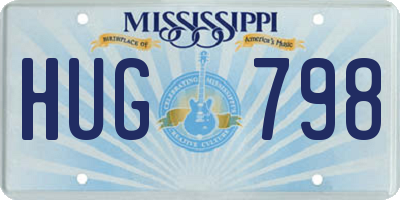 MS license plate HUG798