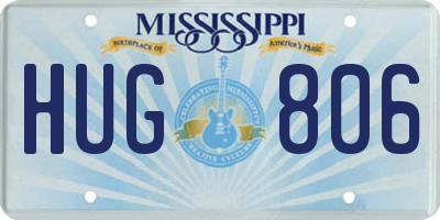 MS license plate HUG806