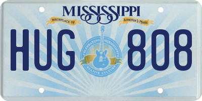 MS license plate HUG808