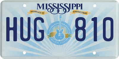 MS license plate HUG810