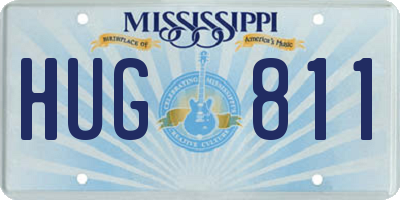 MS license plate HUG811