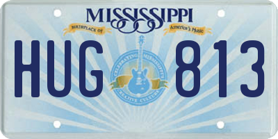 MS license plate HUG813