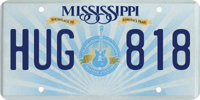 MS license plate HUG818
