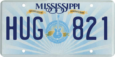 MS license plate HUG821