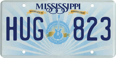 MS license plate HUG823