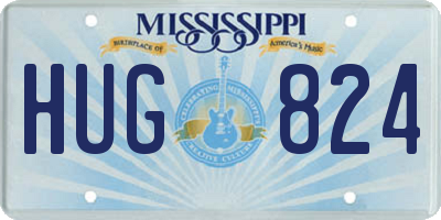 MS license plate HUG824