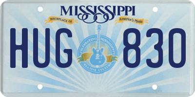 MS license plate HUG830