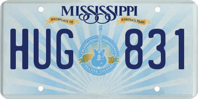 MS license plate HUG831