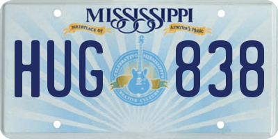 MS license plate HUG838