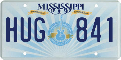 MS license plate HUG841