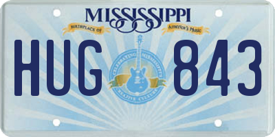 MS license plate HUG843