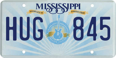 MS license plate HUG845