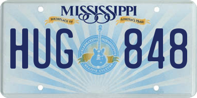 MS license plate HUG848