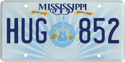MS license plate HUG852
