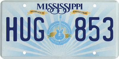 MS license plate HUG853