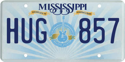 MS license plate HUG857
