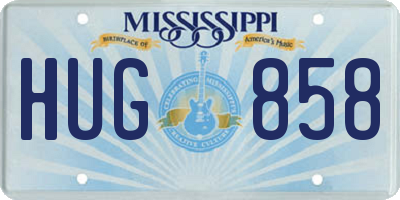 MS license plate HUG858