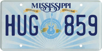MS license plate HUG859