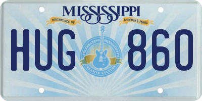 MS license plate HUG860
