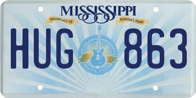MS license plate HUG863