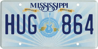 MS license plate HUG864