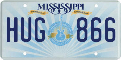 MS license plate HUG866