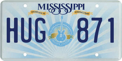 MS license plate HUG871