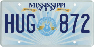 MS license plate HUG872