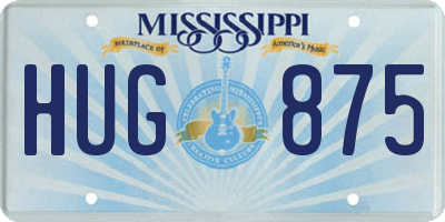 MS license plate HUG875