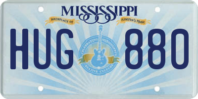 MS license plate HUG880