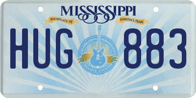 MS license plate HUG883