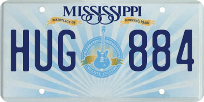 MS license plate HUG884