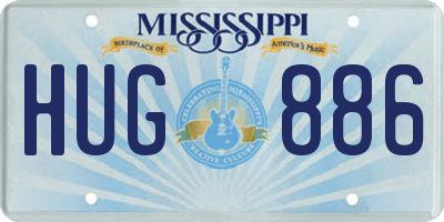 MS license plate HUG886