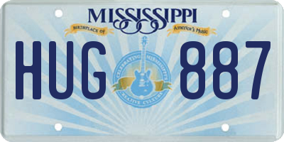MS license plate HUG887
