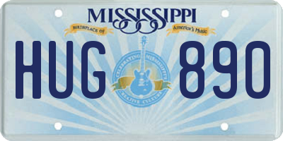MS license plate HUG890