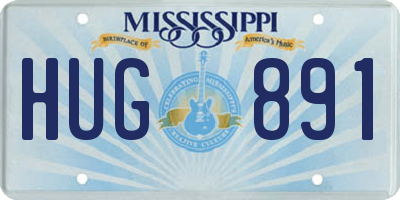 MS license plate HUG891