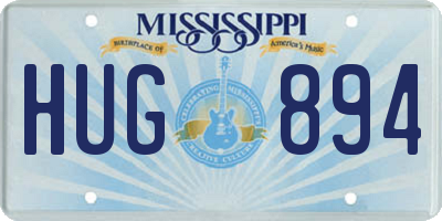 MS license plate HUG894