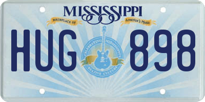 MS license plate HUG898