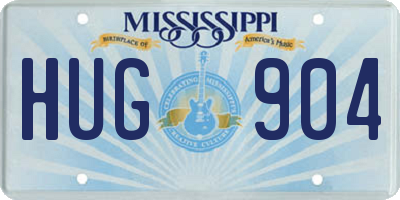 MS license plate HUG904